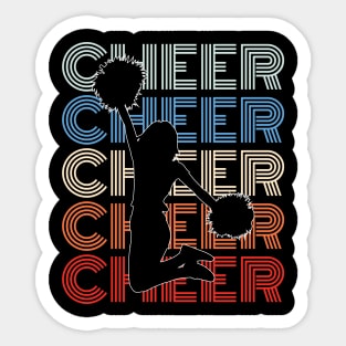 Retro Cheerleading Cheerleader Sticker